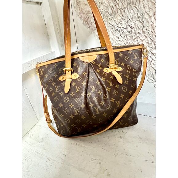 Louis Vuitton Monogram Palermo GM Coated Canvas Shoulder Tote Handbag Brown - Picture 3 of 16